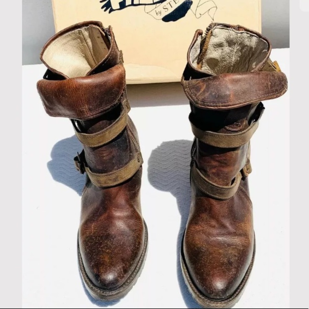 Freebird Apex Cognac Sz 8 Moto Boots - Picture 5 of 8